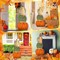 Fall Stacked Pumpkins for Home Front Porch Decor(white, green, and orange)